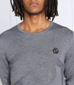 Хлопковый свитер Philipp Plein - серый(MKO1199 PKN002N)