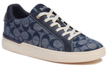 COACH Money Clip low-cut lace-up fashion sneakers men's blue