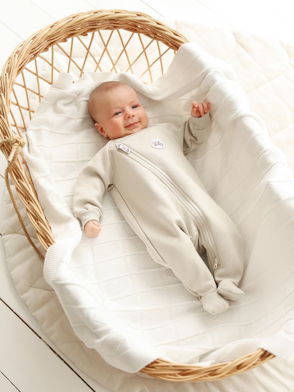 Комбинезон-косуха с закрытой ножкой "Туман" утепленный 0+