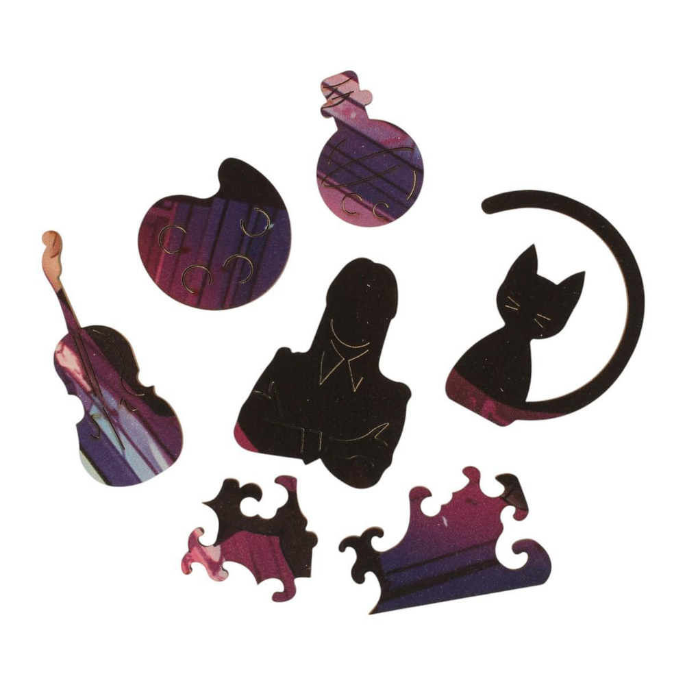 Пазл фигурный 80эл. "Девочка в чёрном платье" П3111 10083915 (Puzzle)