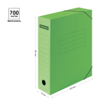 Папка архивная на резинках OfficeSpace, микрогофрокартон, 75мм, зеленая, до 700л.