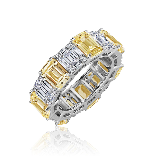 Кольцо дорожка с багетной огранкой