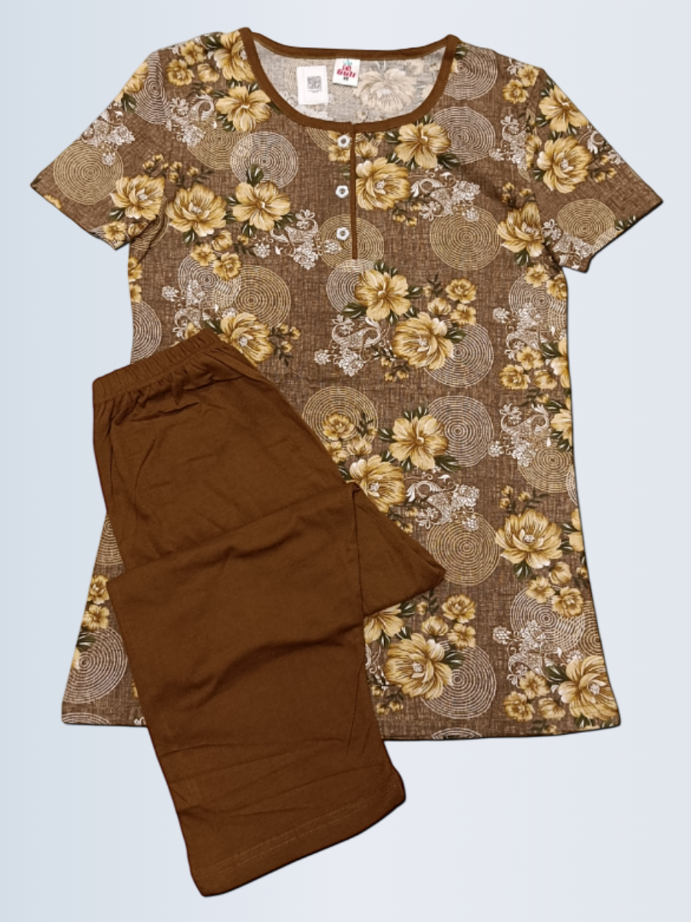 Пижама женская футболка с капри Guli кулирка (60)