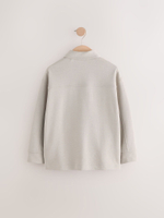 Рубашка с молнией для мальчика Next E43-663, Светло-серый