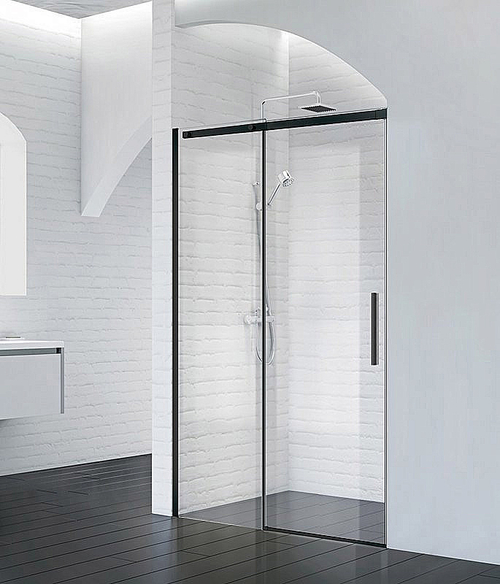 Душевая дверь BelBagno ACQUA BF-1 150 стекло прозрачное/профиль черный