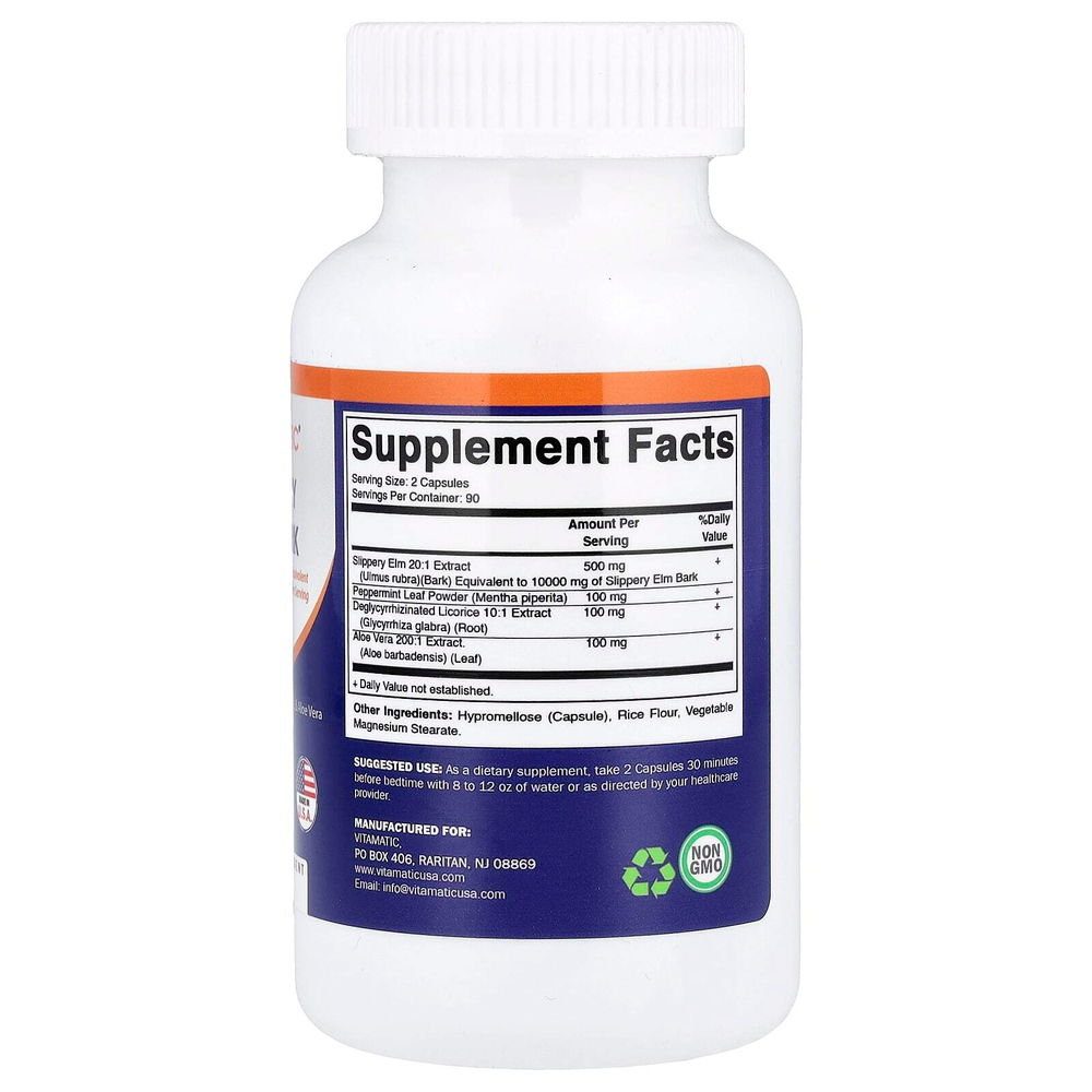 Vitamatic, кора красного вяза, 180 вегетарианских капсул