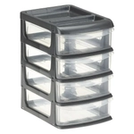 Бокс универсальный мини (4 секции) Графитовый