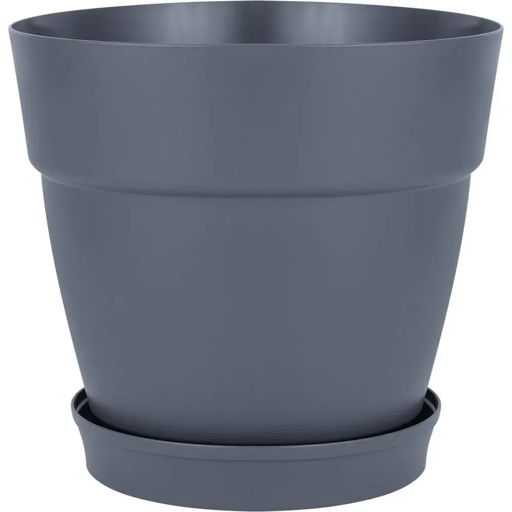 Горшок для цветов InGreen Villa de Fiori, фикс.поддон, 26л, D380мм, на колесиках,вулканиче