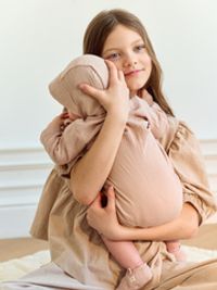 Чепчик муслиновый с козырьком "Латте" 0+