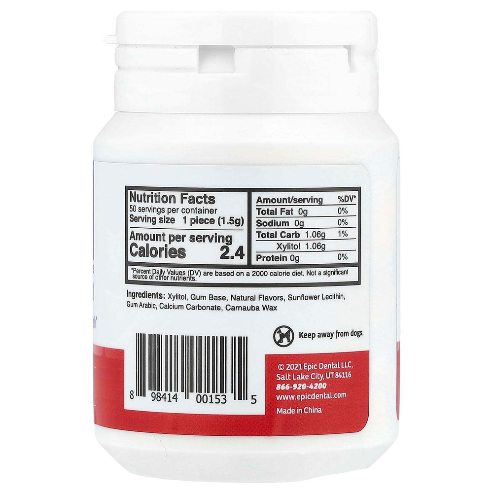 Epic Dental, ксилитоловая камедь, корица, 50 шт.