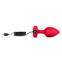 b-Vibe VIBRATING HEART SHAPE JEWEL PLUG M/L - Анальная пробка с ДУ