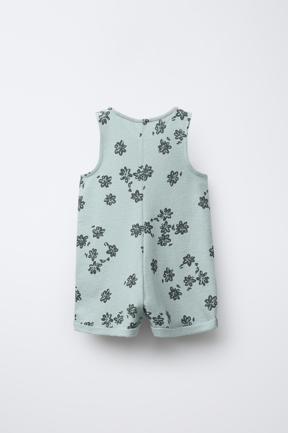 ZARA КОМБИНЕЗОН С ЦВЕТОЧНЫМ ПРИНТОМ, ЦВЕТ МОРСКОЙ ВОЛНЫ