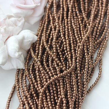 Гематин гематит, круглые бусины, 3 мм, шоколад, 1 нить, ГМ003