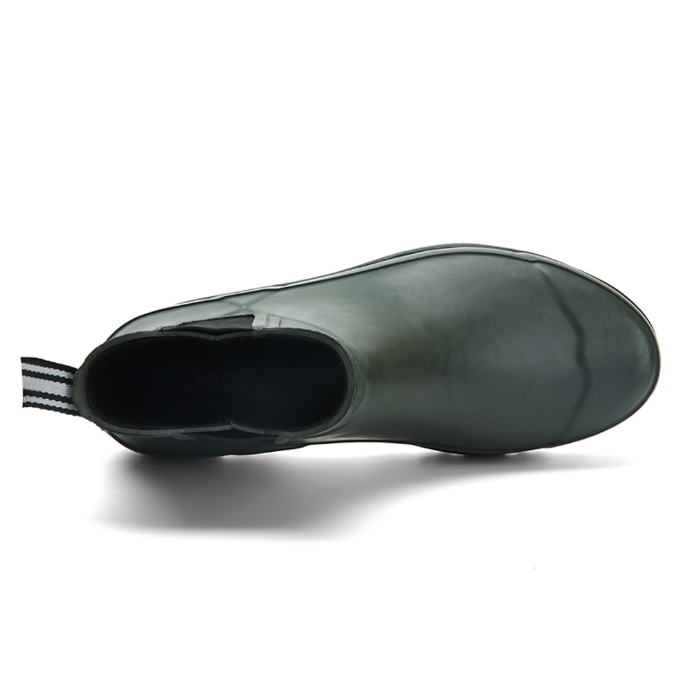 Jeep Waterproof Abrasion Resistant Cushioning Rain Boots Unisex Green