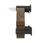 Вешалка настенная Montage, 6 крючков, черный/орех