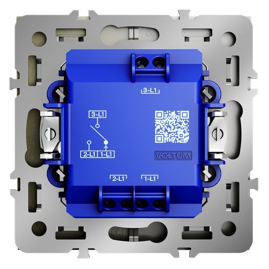 Выключатель встраиваемый VOLTUM S70 для жалюзи 10А, (шелк)