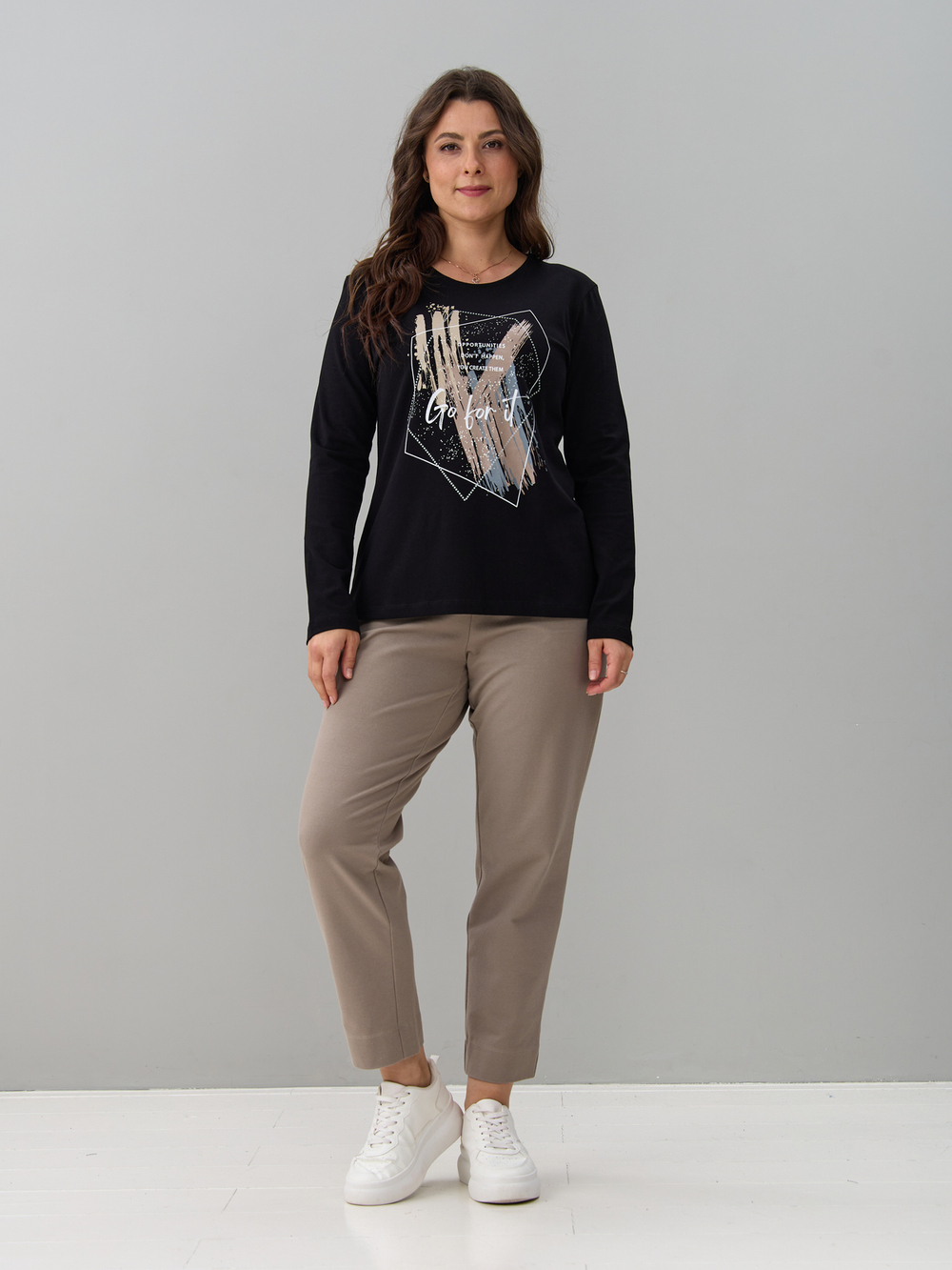 Лонгслив ЛНкл-081/черный-п