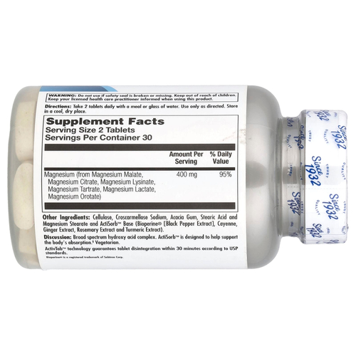 KAL, Магний широкого спектра действия, 60 таблеток (200 мг в каждой таблетке)