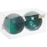 Набор шаров «Сказочная полночь» 10 см (в наборе 2 шт), Изумруд