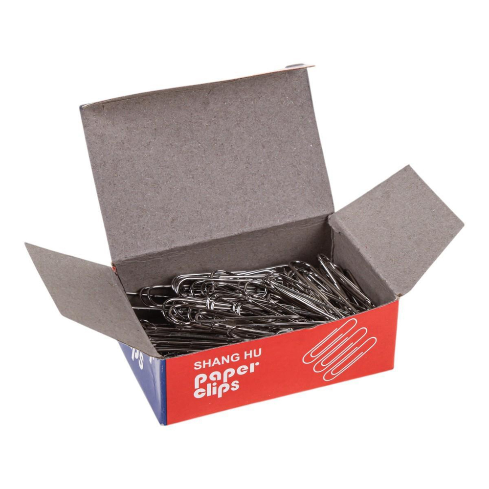 Скрепки 33мм 100шт в картонной коробке