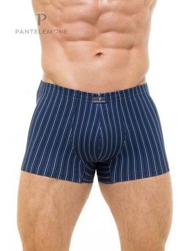 Трусы мужские боксеры для больших мужчин Pantelemone PMHB-1168, полоса темно-синяя
