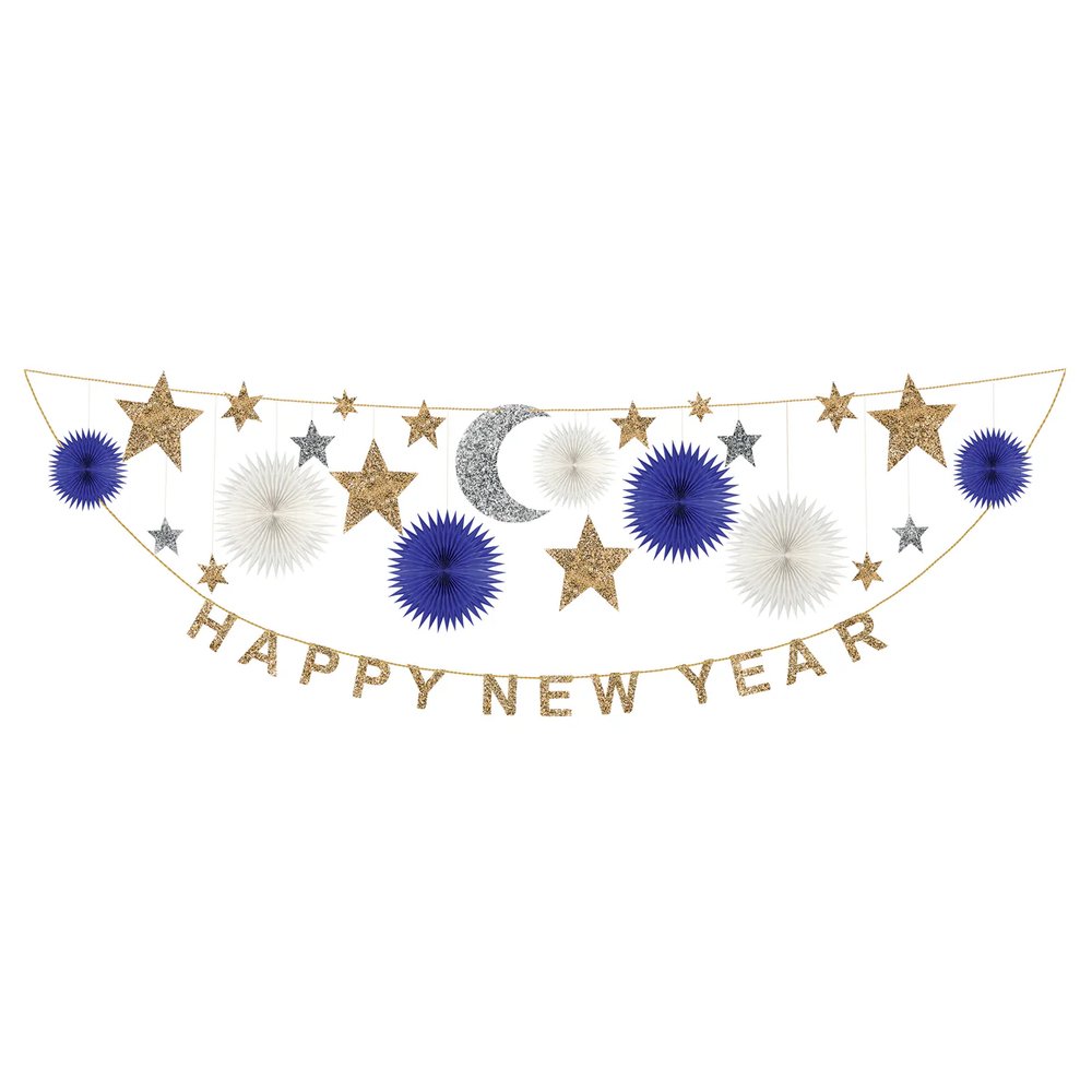 Гирлянда звёздная "Happy New Year" 3,7 м (2024)