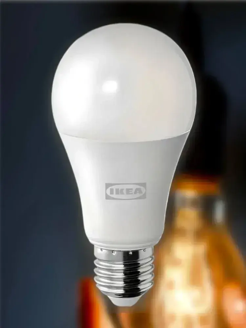 LED-лампочка IKEA SOLHETTA E27, 1521 лм, диммируемая, молочно-белая