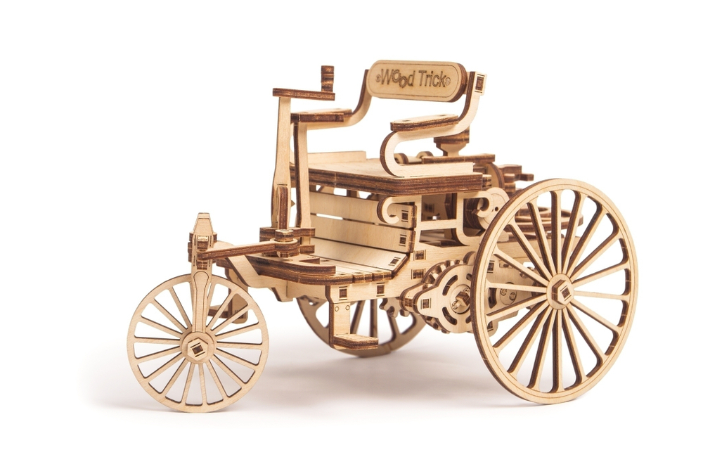 Механический 3D-пазл из дерева Wood Trick Первый автомобиль
