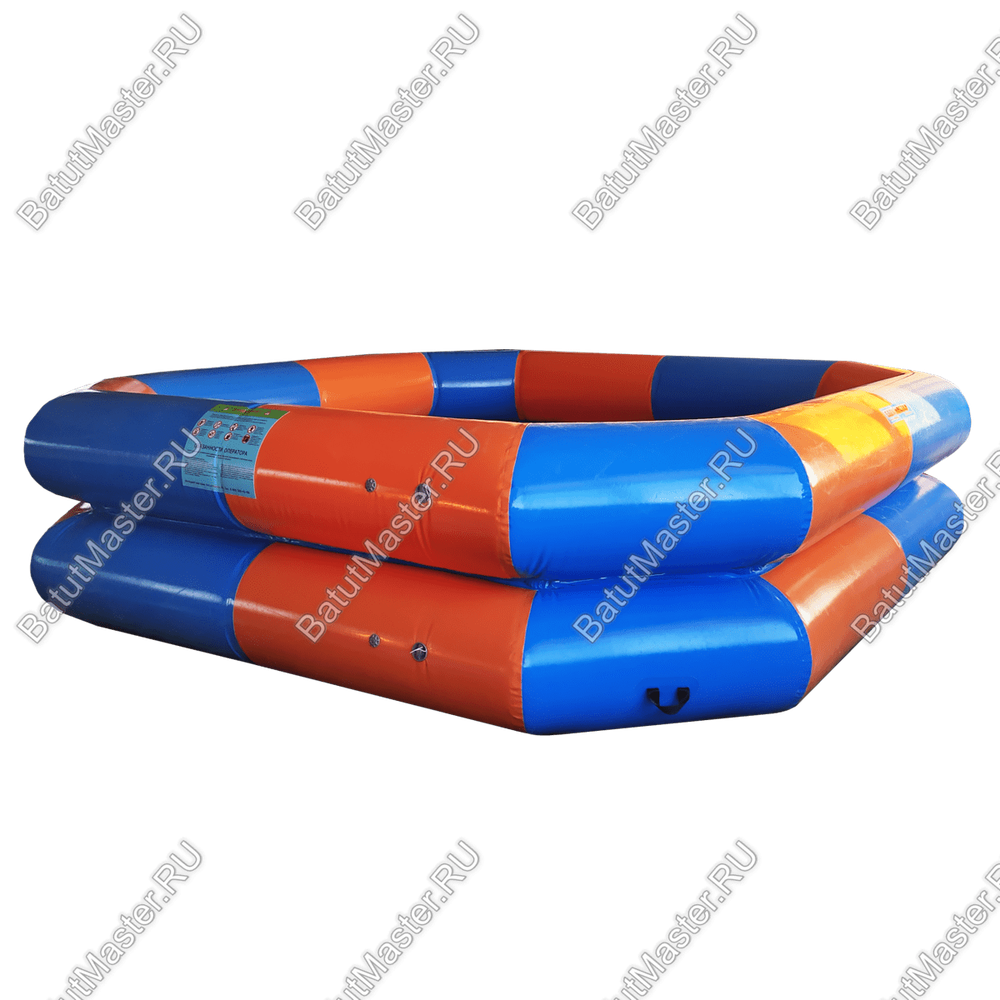 Квадратный надувной бассейн "Зебра" 4*4*1 м