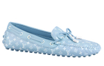 LOUIS VUITTON Lv Gloria Moccasin Shoes "Blue Monogram" Women"s