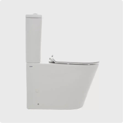 Унитаз напольный AQUAme AQM1001 Rimless c сиденьем SoftClose, горизонтальный выпуск