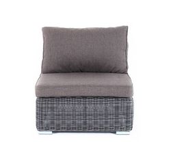 "Лунго" модуль диванный прямой с подушками, цвет графит