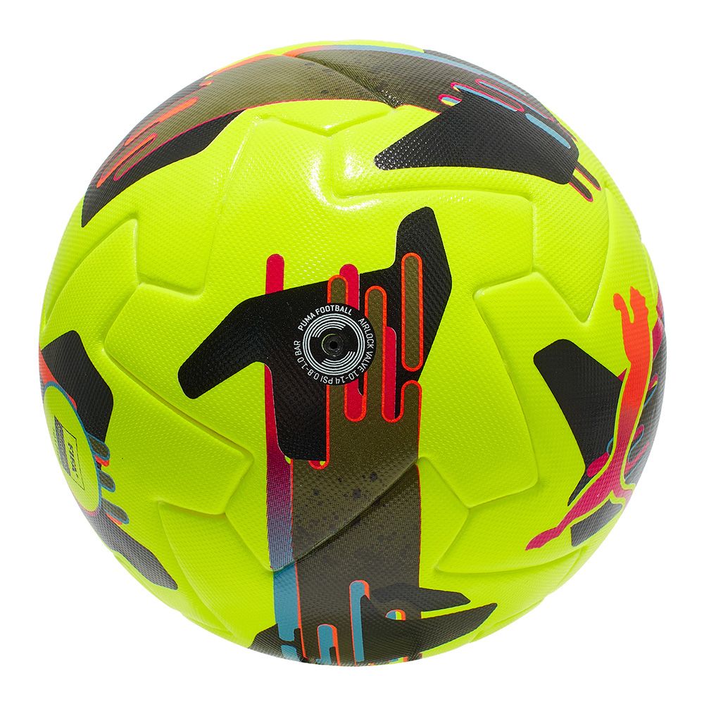 Мяч футб. PUMA Orbita 2 TB, 08432303, р.5, FIFA Quality Pro, 12 пан., ТПУ, термосшивка, желто-черный