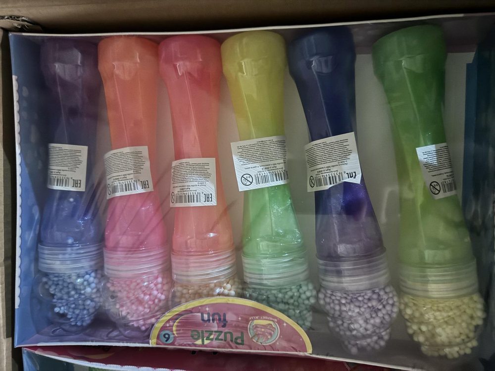 Лизун в колбе 380г с животным, 4 цвета микс, с-30812