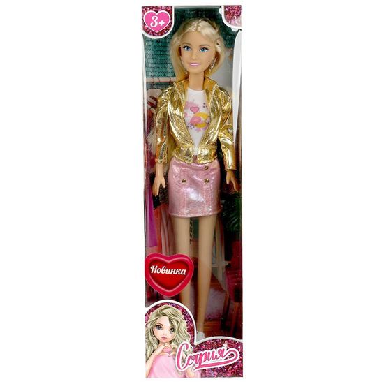 Кукла 29 см София, бесшарнирная, акс, кор КАРАПУЗ