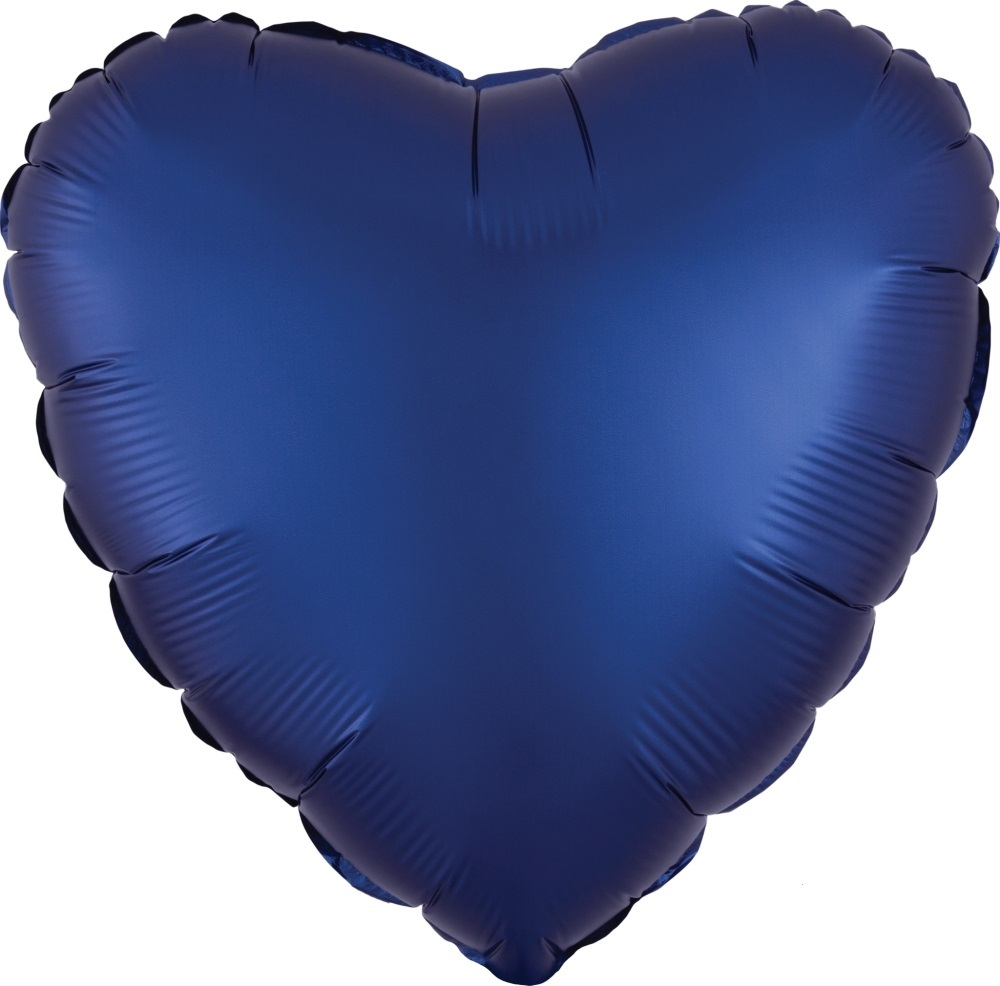 Сердце "Темно-синий сатин" 46 см