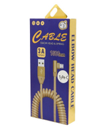 Кабель USB - TypeC Spring L (черный) 1.5м