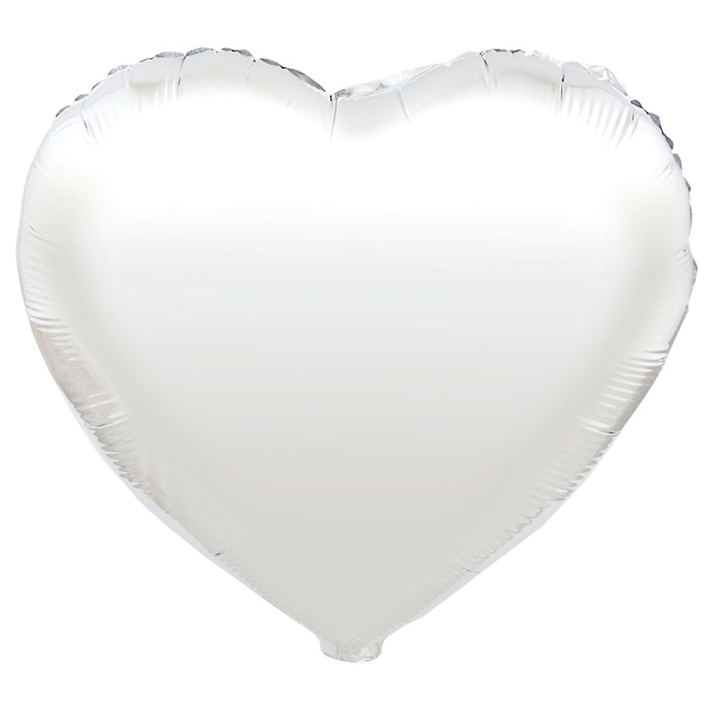 Шар фольгированный Сердце 45 см (Серебряный)