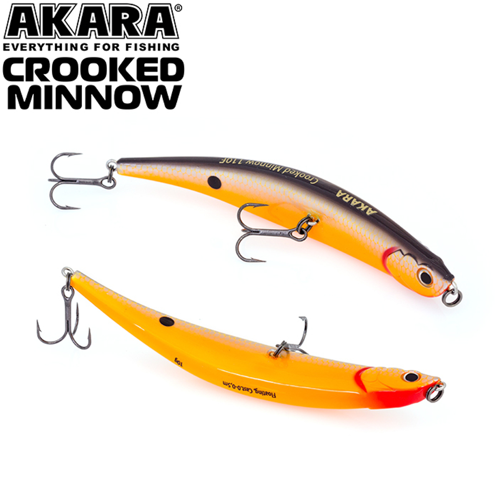 Воблер Akara Crooked Minnow 110F 10 гр. (5/14 oz 4,3 in) A19