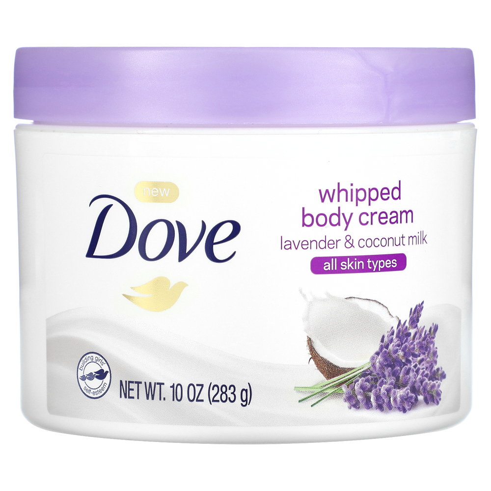 Dove, Взбитый крем для тела, с лавандой и кокосовым молоком, 283 г (10 унций)