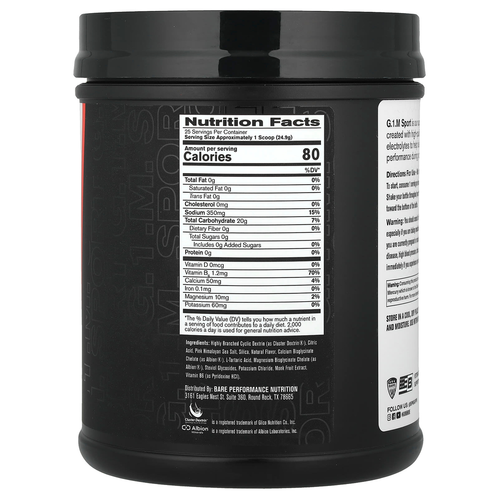 BPN, G.1.M Sport, лимон и лайм, 623 г (1 фунт 6 унций)