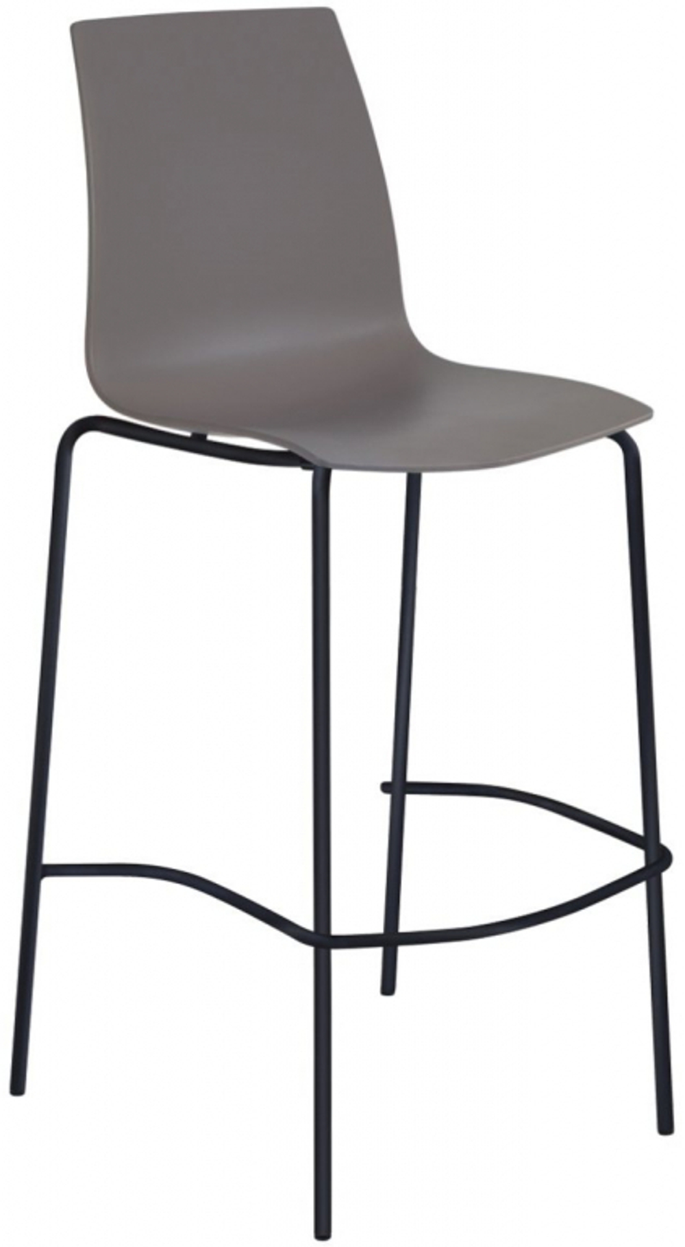 Стул пластиковый барный Papatya X-Treme BSL Pro, черный, тортора