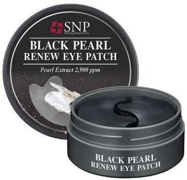 Корейские патчи для век с  экстрактом чёрного жемчуга SNP Black Pearl Renew Eye Patch 60 шт.