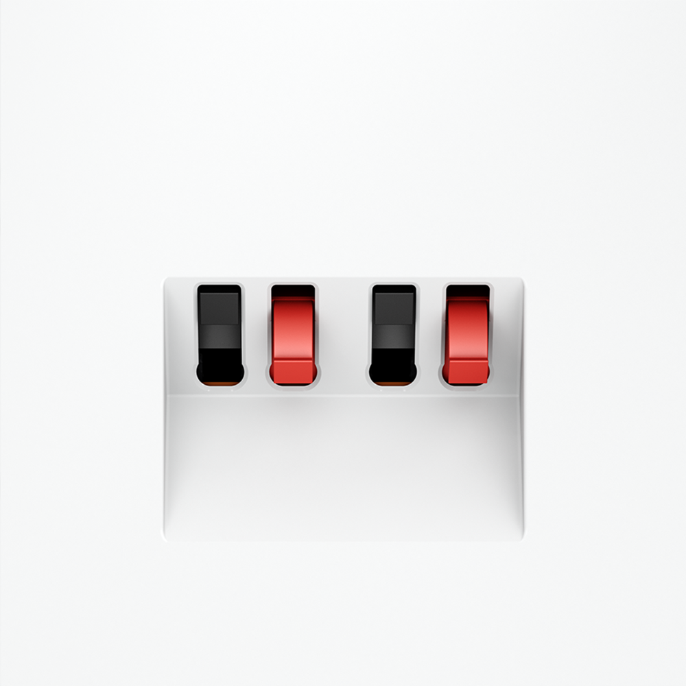 Розетка акустическая встраиваемая 4-местная, (белый матовый) Voltum S70 VLS060302