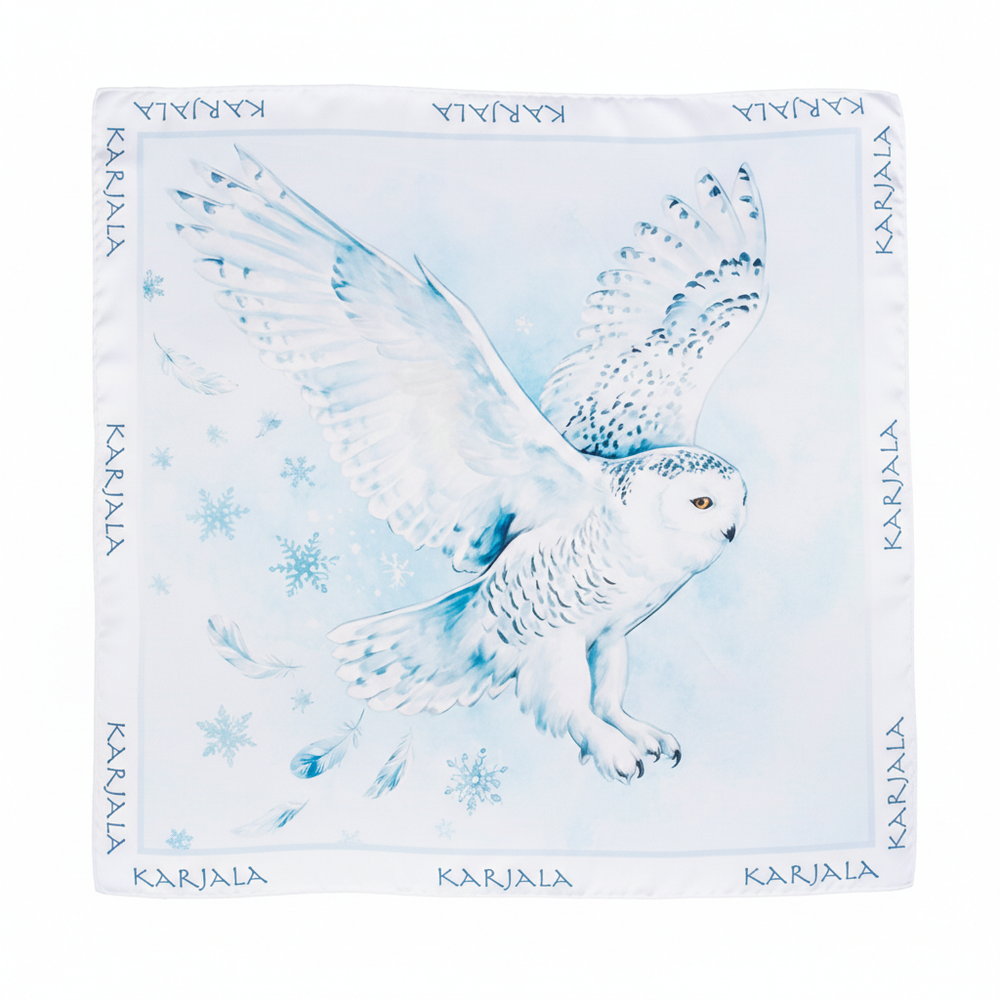 Шейный платок «Полет совы», 70×70 см