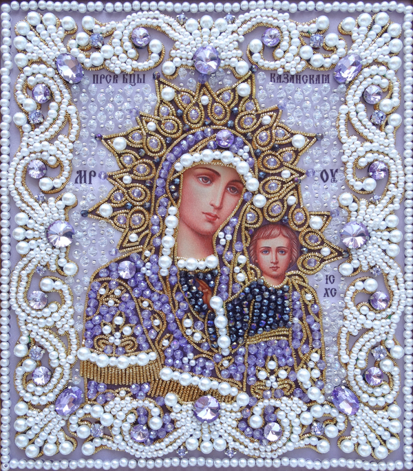 ЖС-ВЧ-ЗФ Комплект наборов для вышивания Венчальная пара (сиреневый, золотой)