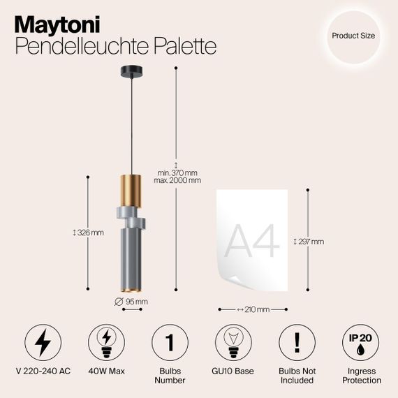 Подвесной светильник Maytoni Palette MOD303PL-01CFL3