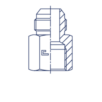 Соединение FS JIC 1.1/16 - NPTF 3/4