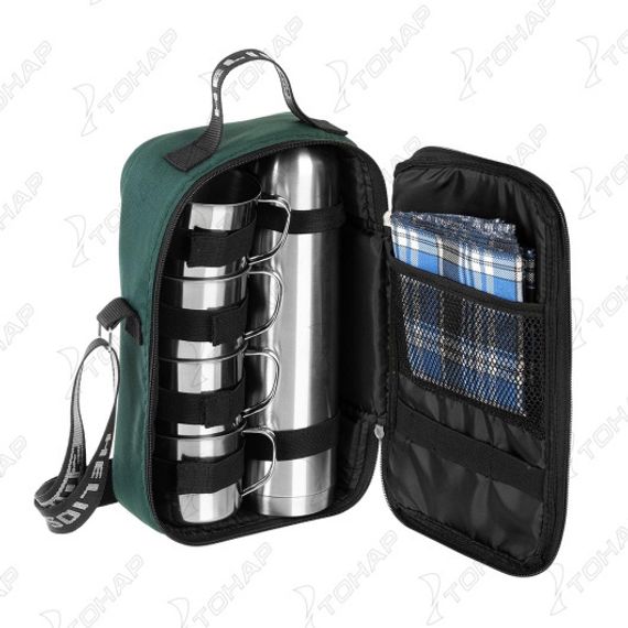 Набор для пикника на 4 персоны с термосом (HS-N4T-G) Helios