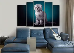 Модульная картина "Прижатые ушки"